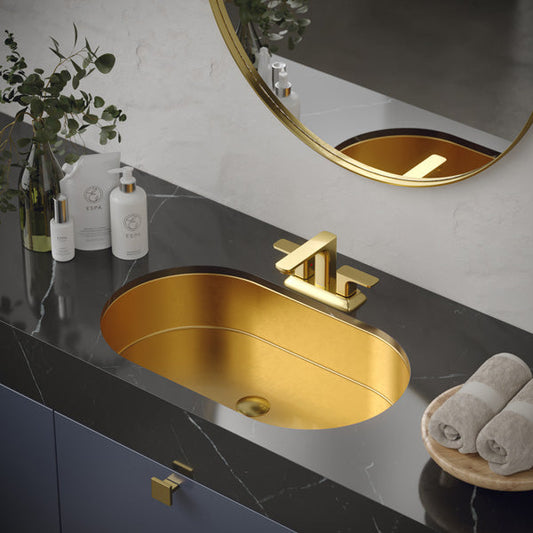 Gold Undermount Vanity Sink 27-1/2"
