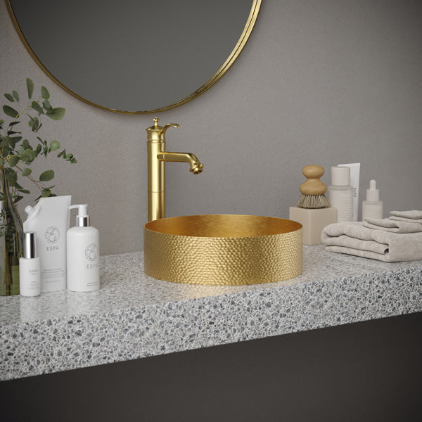 Gold Vessel Vanity Sink 15"