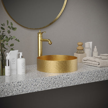 Gold Vessel Vanity Sink 15"