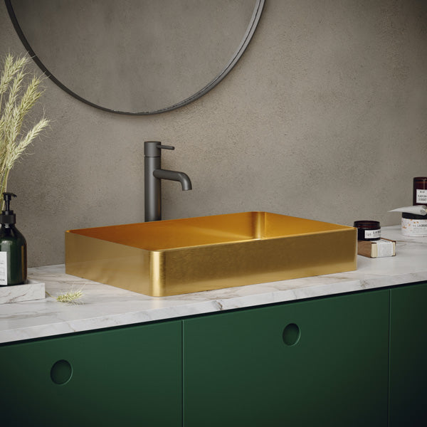 Gold Vessel Vanity Sink 23-5/8"