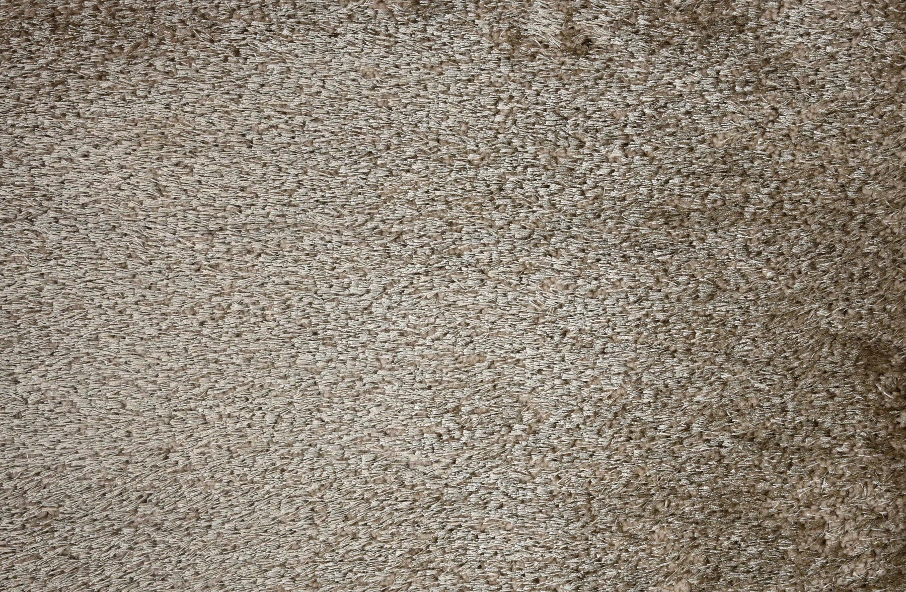 A close-up texture shot of a beige and brown shag carpet, showing the dense loop pile fibers.