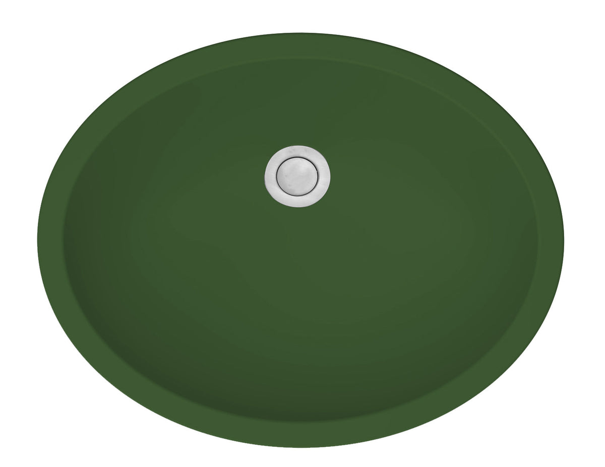 Green Vanity Bowl Seamless Undermount Sink 19"