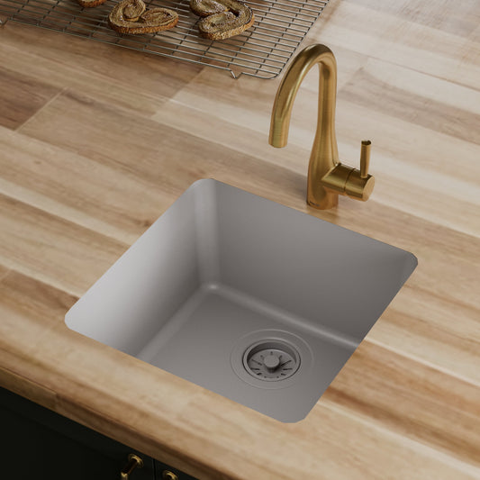 Grey Bar/Prep Bowl Seamless Undermount Sink 16-5/8"