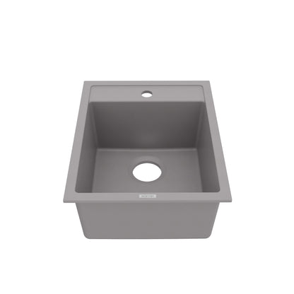 Grey Bar/Prep Bowl Top Mount Sink 15-3/4"