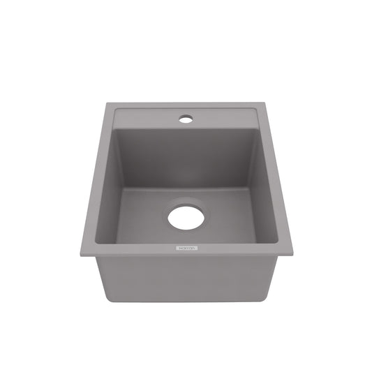 Grey Bar/Prep Bowl Top Mount Sink 15-3/4"