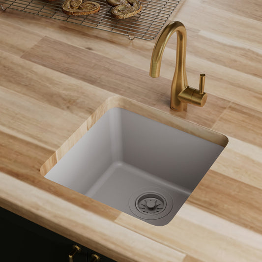 Grey Bar/Prep Bowl Undermount Sink 16-5/8"