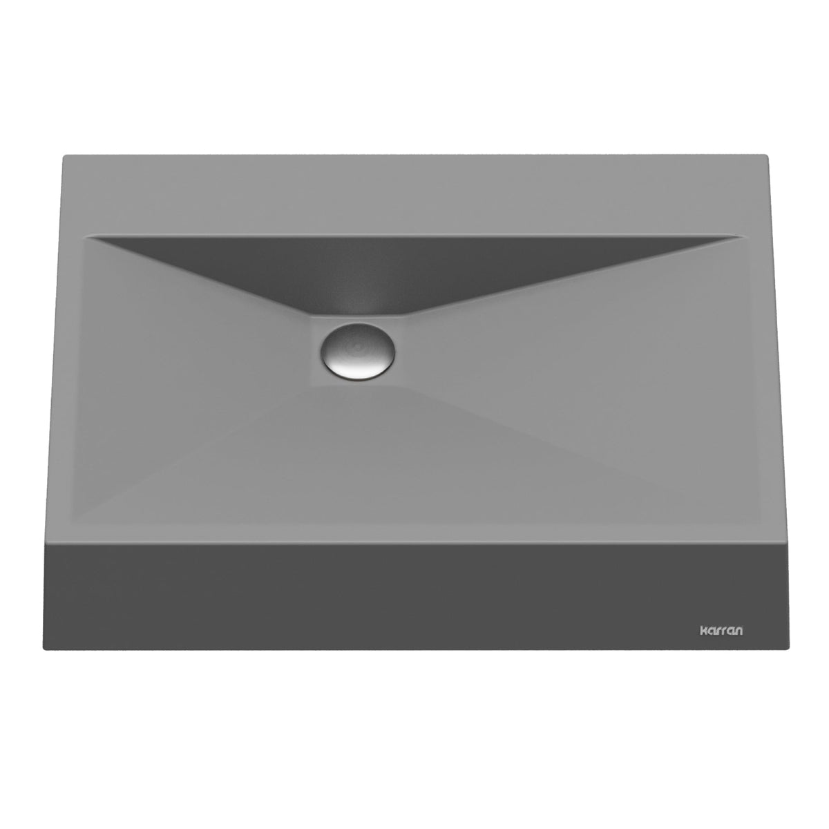 Grey Envy Quartz Vessel Vanity Sink 24-1/4"