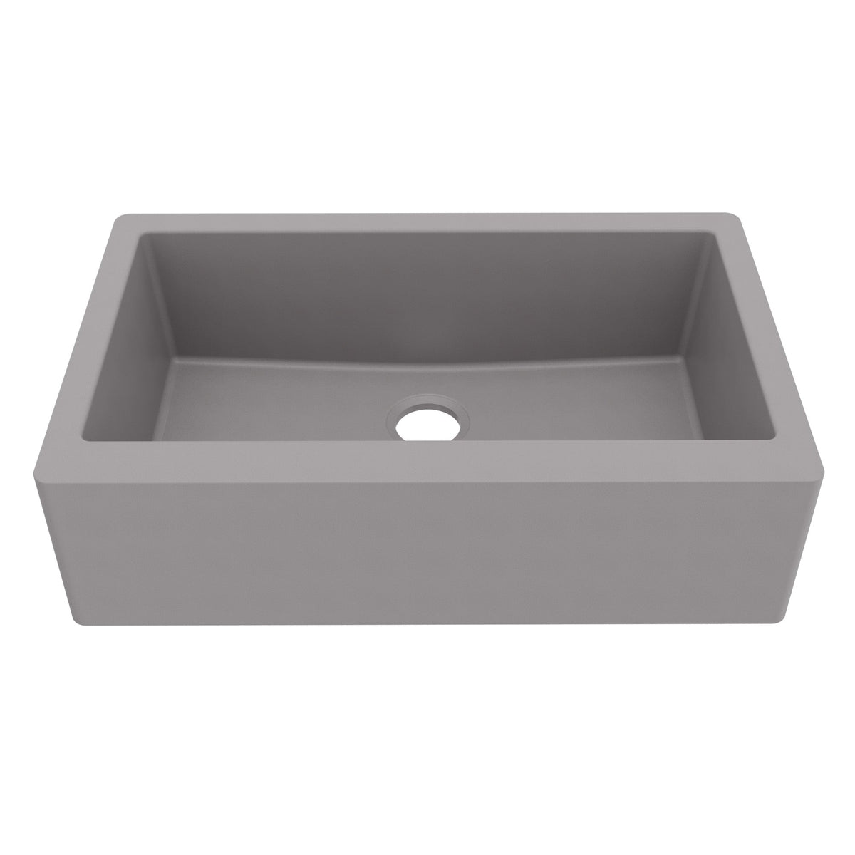 Grey Large Single Bowl Farmhouse Sink 34"