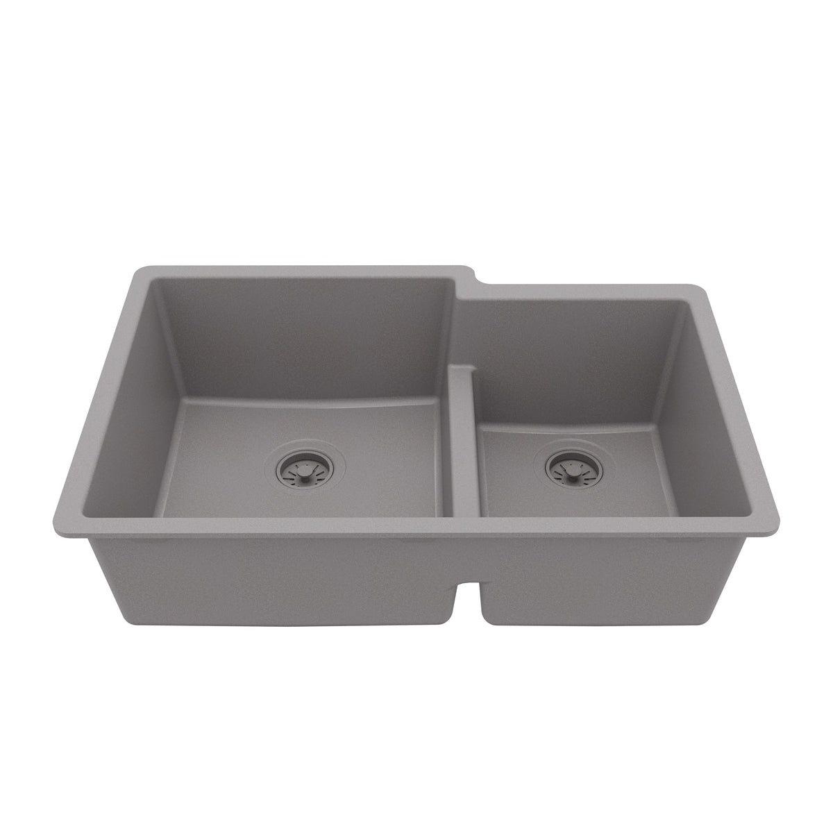 Grey Large/Small Bowl Undermount Sink 32-3/8"