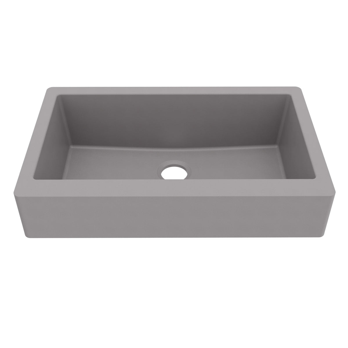 Grey Retrofit Large Single Bowl Farmhouse Sink 34"