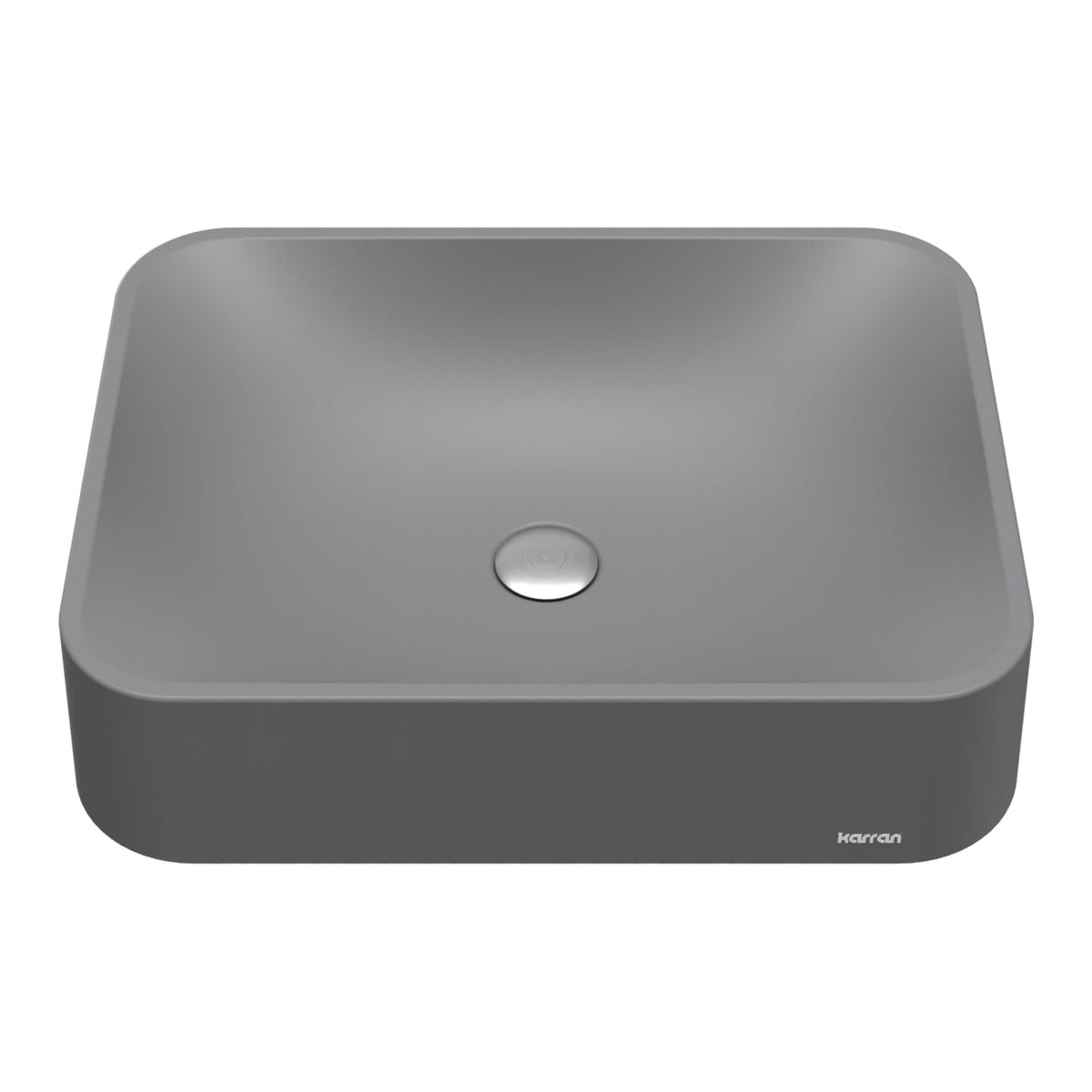 Grey Seacrest Quartz Vessel Vanity Sink 21-1/2"