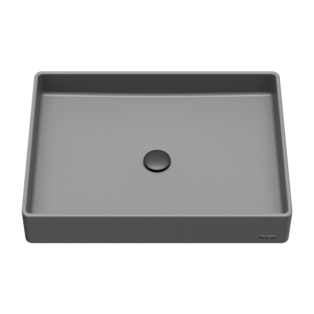 Grey Spark Quartz Vessel Vanity Sink 23-5/8"