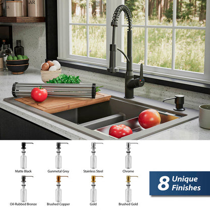 Gunmetal Grey Soap Dispenser 11-1/2"