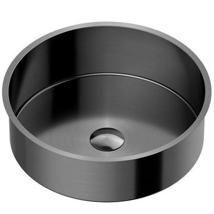Gunmetal Grey Undermount Vanity Sink 15-3/4"
