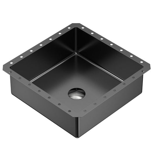 Gunmetal Grey Undermount Vanity Sink 15-3/4"