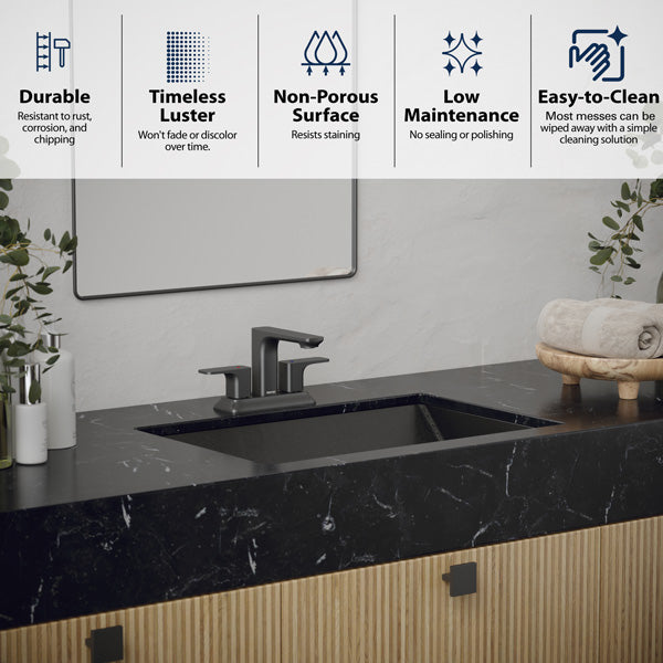 Gunmetal Grey Undermount Vanity Sink 23-5/8"