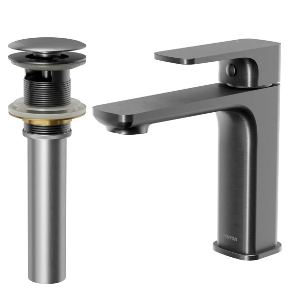Gunmetal Grey Venda Single Hole Faucet 6-3/8"