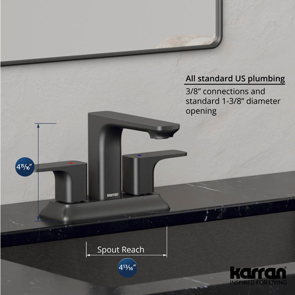Gunmetal Grey Venda Two Hole Faucet 4-7/8"