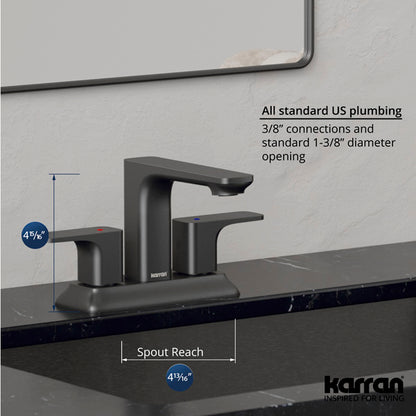 Gunmetal Grey Venda Two Hole Faucet 4-7/8"