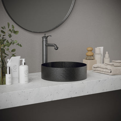 Gunmetal Grey Vessel Vanity Sink 15"
