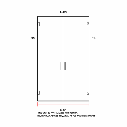 Brushed Bronze Double Door 51"x84"