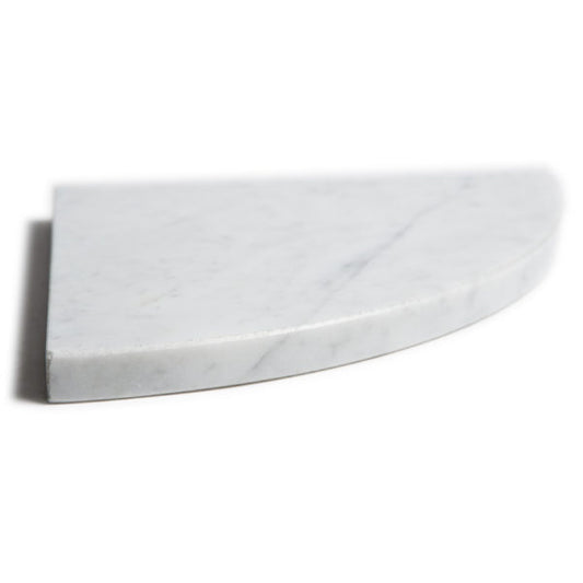 White Carrara 9" Corner Shelf