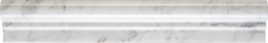 White Carrara Chair Rail 2x12