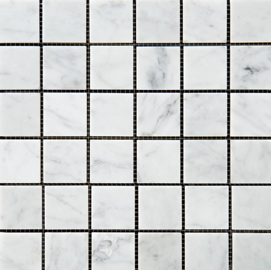 White Carrara 2x2 Mosaic