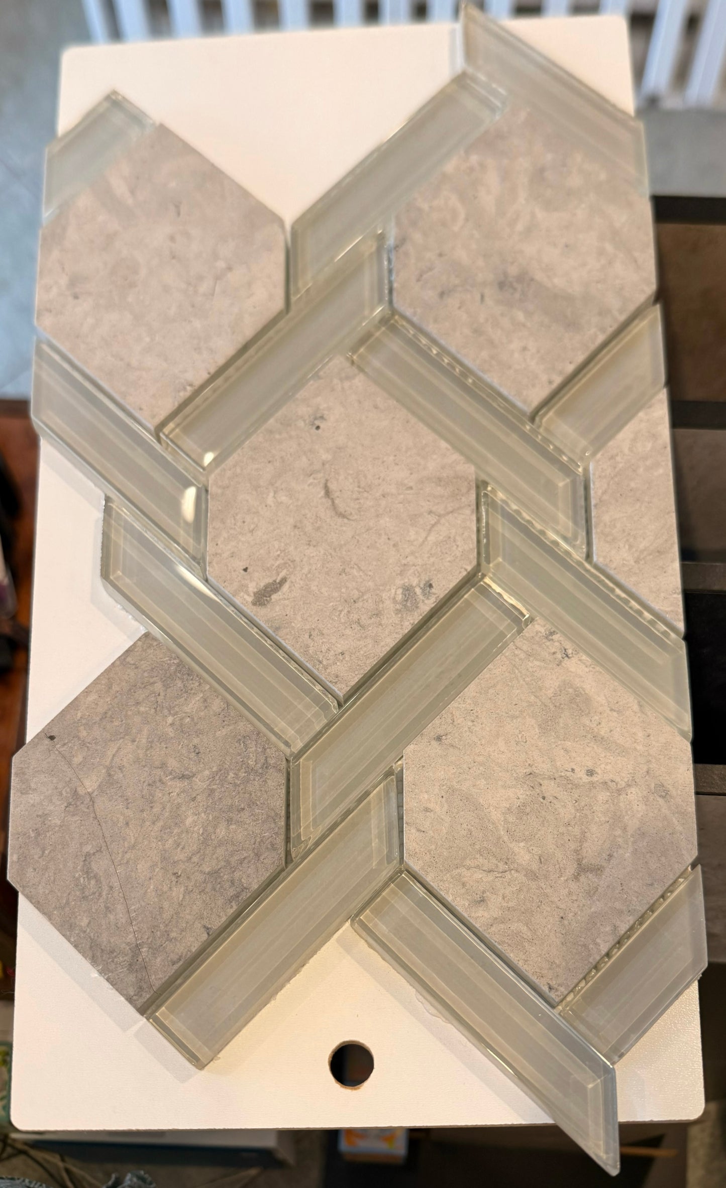 Grey 9 3/4x9 3/4 Mosaic