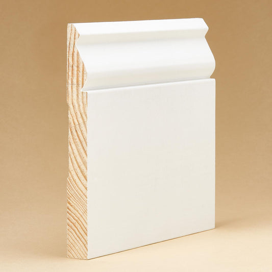 White Painted Baseboard 9/16 5-1/4" x 12' Semi Gloss