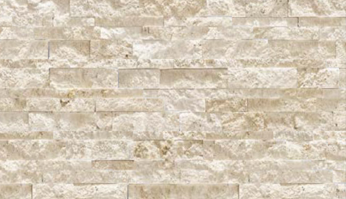 Ivory Travertine Splitface Strips 7x21