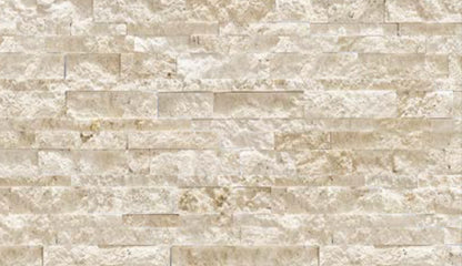 Ivory Travertine Splitface Strips 7x21
