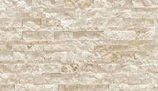 Ivory Travertine Splitface Strips 7x21