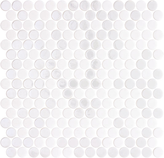 Opalo White Nature Glass Penny 11x11