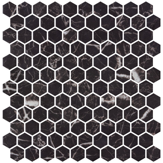 Marquina Matte Hex 11x11