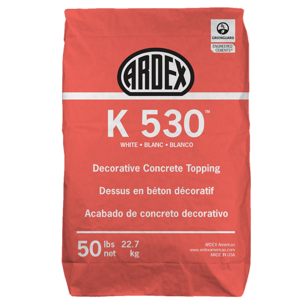 ARDEX K 530 decorative polishable overlay, natural white, 50 LB bag