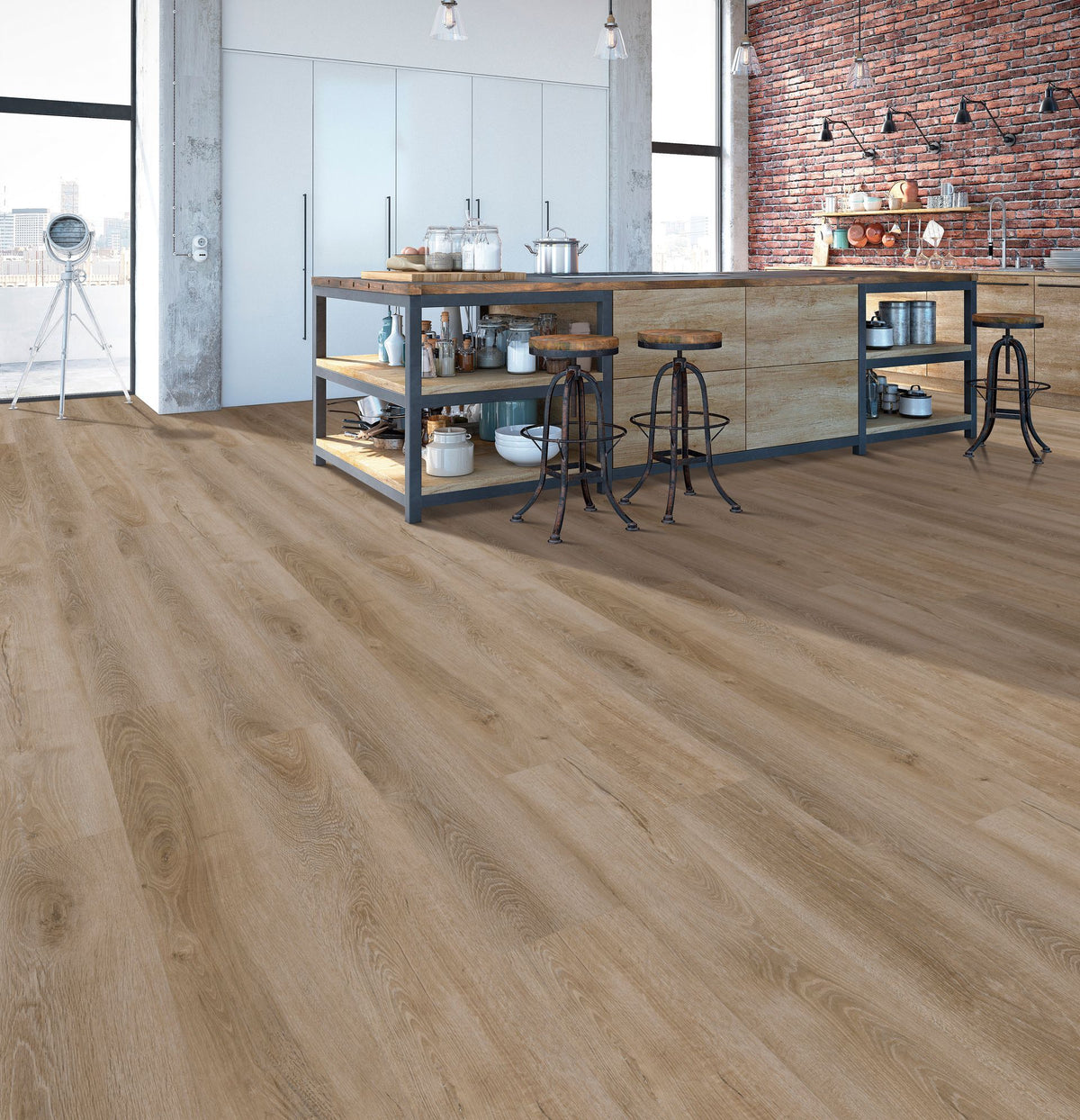 Industrial Plank room scene