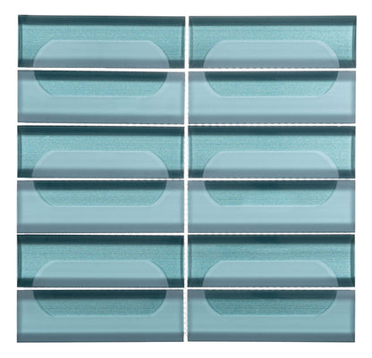 Jetson Moda Barbera Teal 2X6 Glass Mosaic