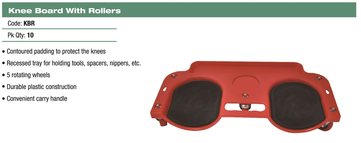 Knee Board with Rollers