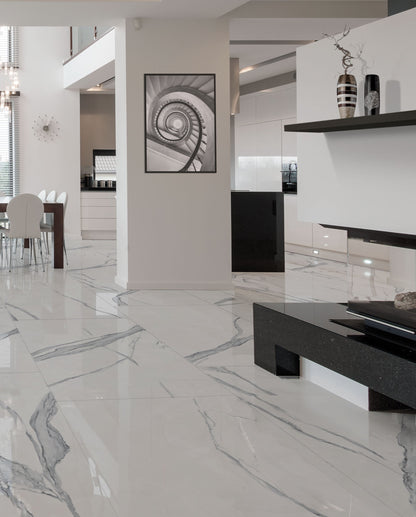 Granda Statuario Imperiale 24x48 Porcelain Tile