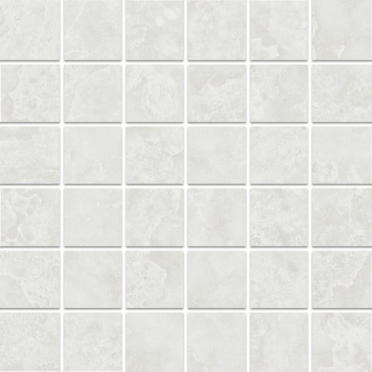 Granda II Agate White 2x2 Porcelain Mosaic