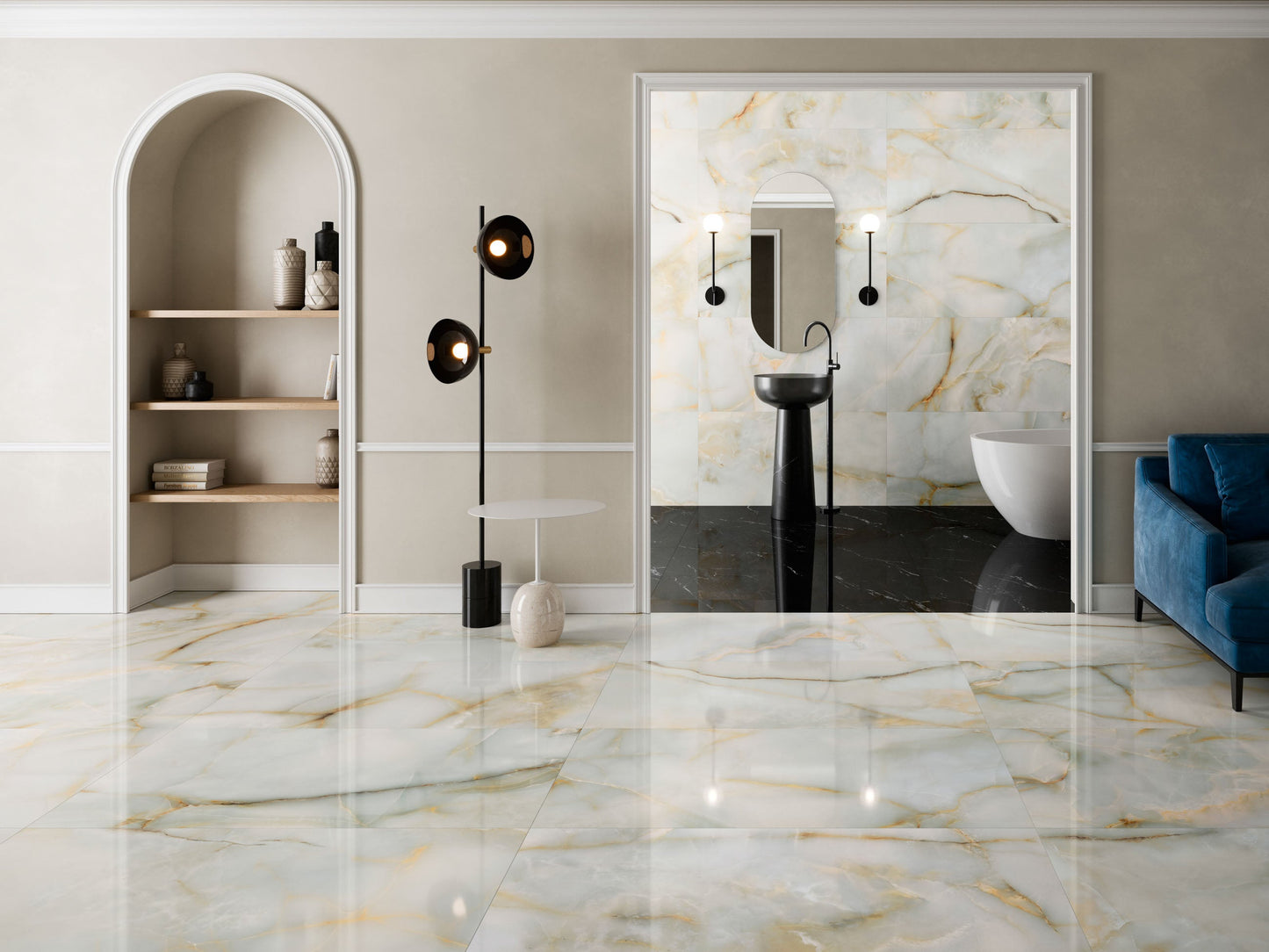 Granda II Onice Nacar 24x48 Porcelain Tile