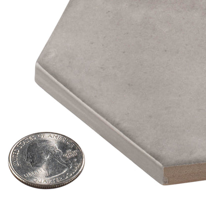 Martha's Manor Subtle Slate 4x5 Ceramic Hexagon