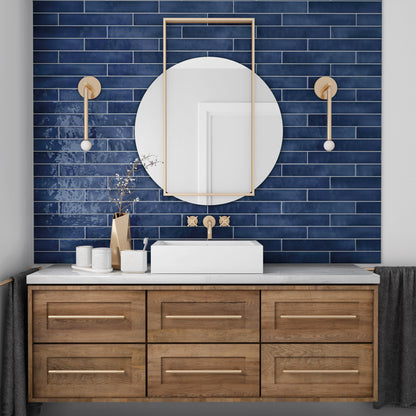 Manacor Ocean Blue 2.5x16 Ceramic Tile