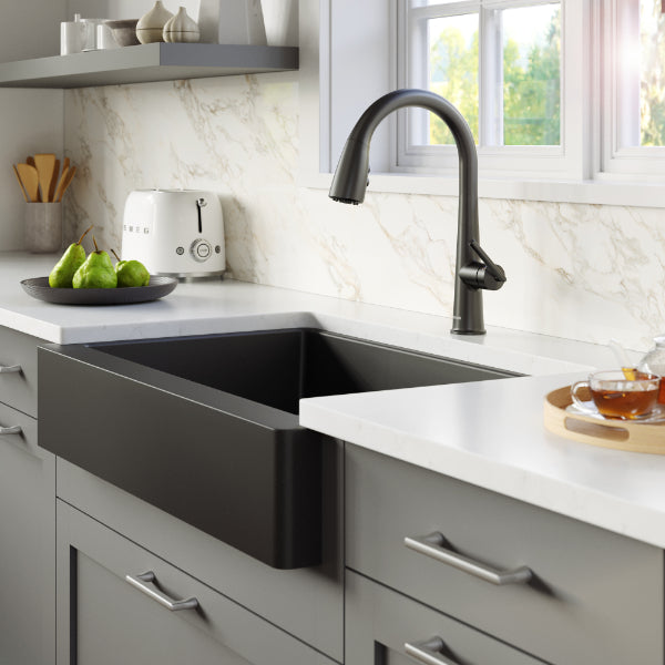Matte Black Kentland Faucet 15-1/2"