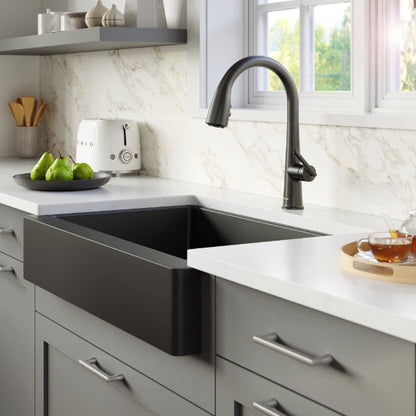 Matte Black Kentland Faucet 15-1/2"