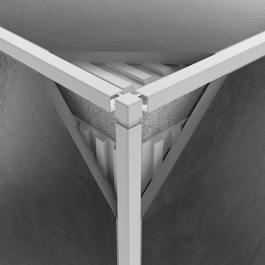 White 3D Edge 1/2"