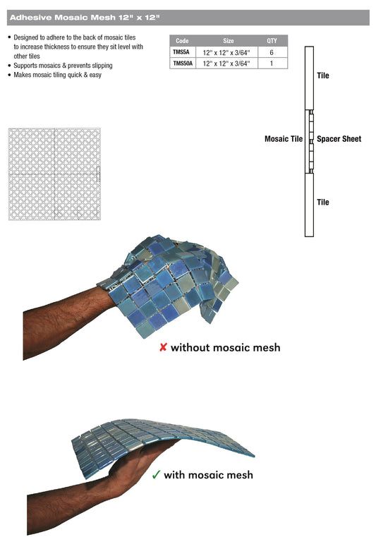 Mosaic Mesh 12" 5 Pack