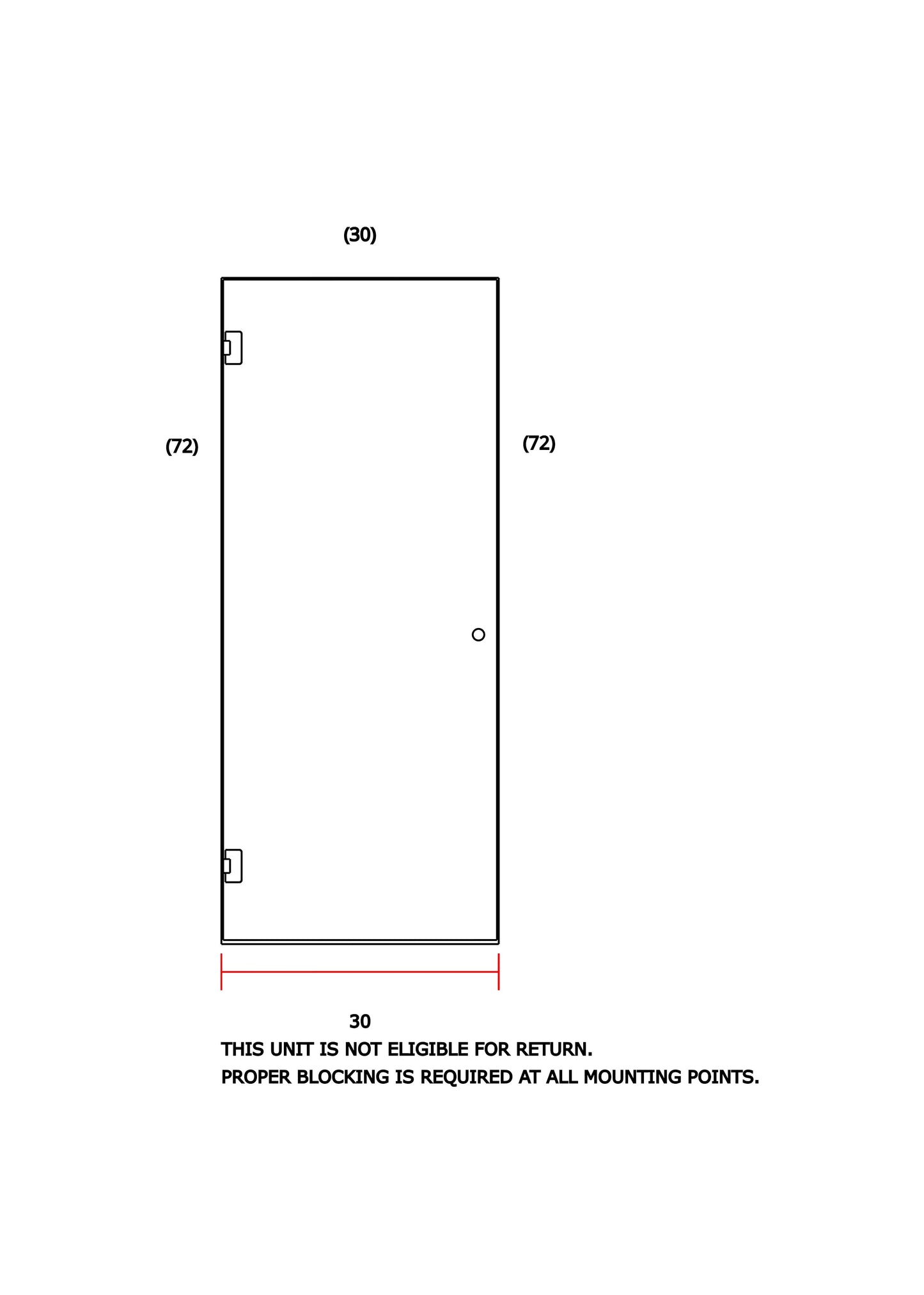 Movable Glass Shower Panel 30"x72"