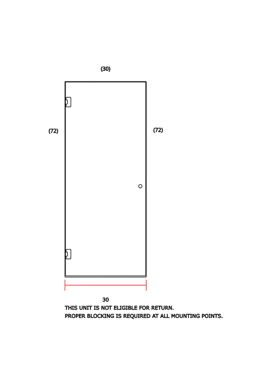 Movable Glass Shower Panel 30"x72"